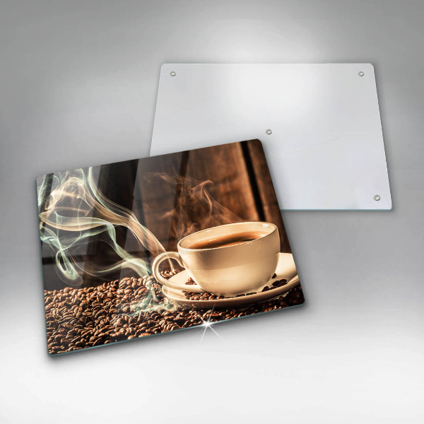 Üveg vágódeszka Csésze és kávébab