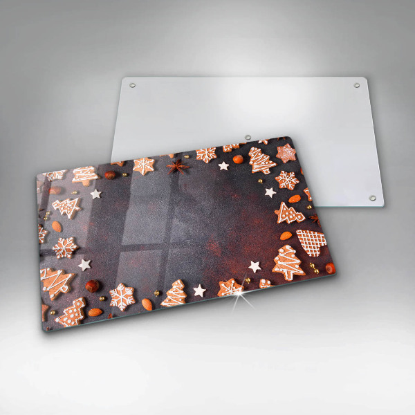 Üveg vágódeszka Mézeskalács karácsony