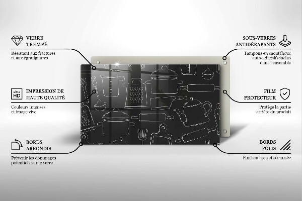 Üveg vágódeszka Rajzfilm konyhai kiegészítők