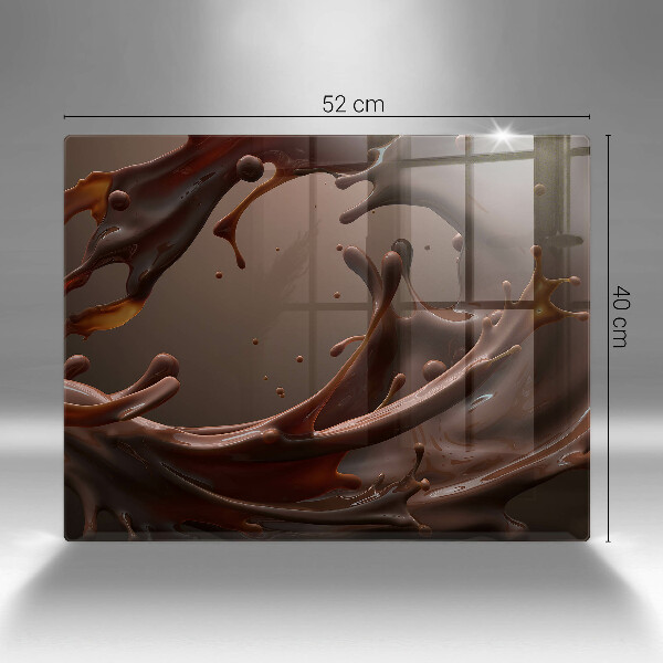 Üveg vágódeszka Folyékony csokoládé