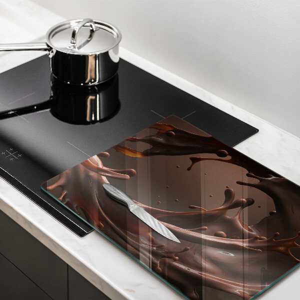 Üveg vágódeszka Folyékony csokoládé