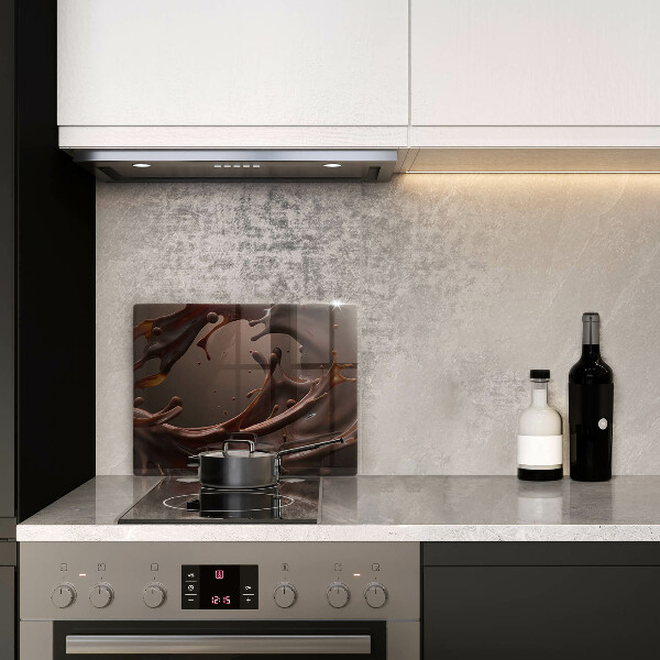 Üveg vágódeszka Folyékony csokoládé