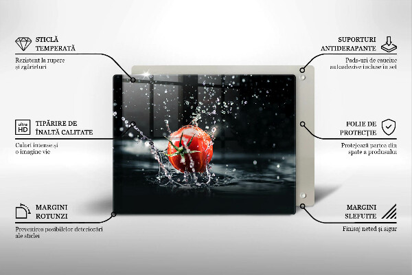 Üveg vágódeszka Paradicsom vízben