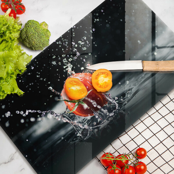 Üveg vágódeszka Paradicsom vízben