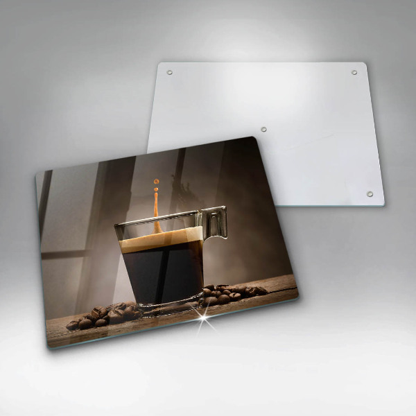 Üveg vágódeszka Üveg és kávébab