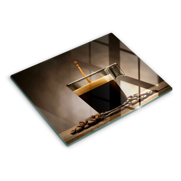 Üveg vágódeszka Üveg és kávébab