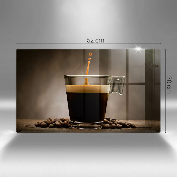 Üveg vágódeszka Üveg és kávébab