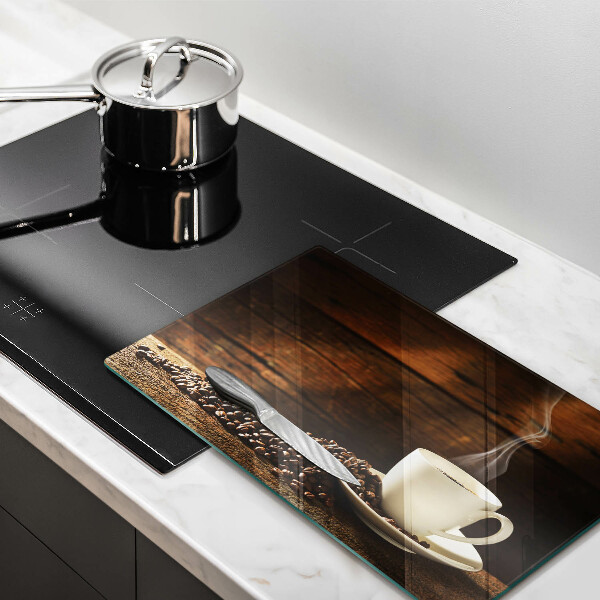 Üveg vágódeszka Fa kávéscsésze