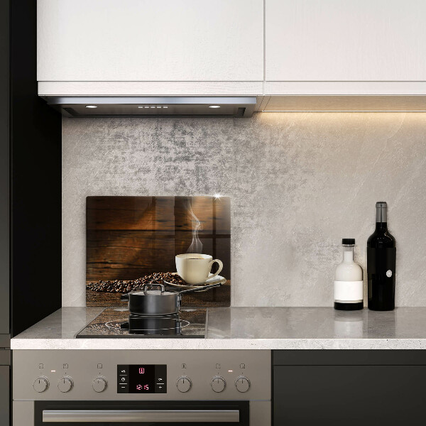 Üveg vágódeszka Fa kávéscsésze