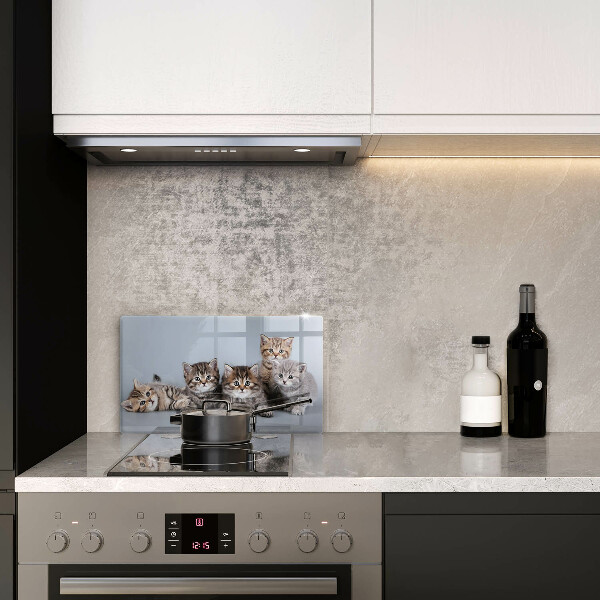 Üveg vágódeszka Édes kis cicák