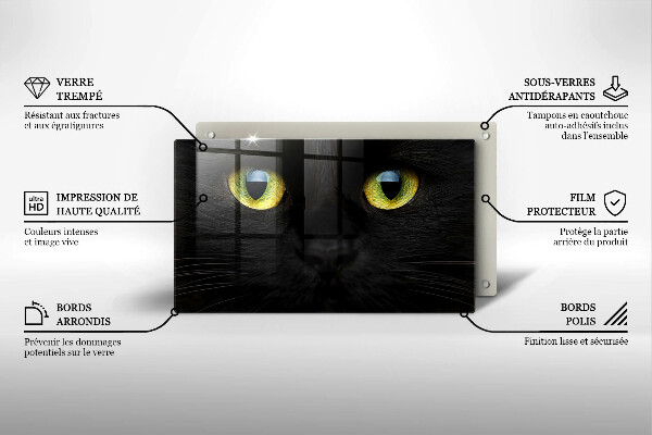 Üveg vágódeszka Állati macska szeme