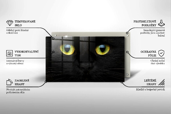 Üveg vágódeszka Állati macska szeme