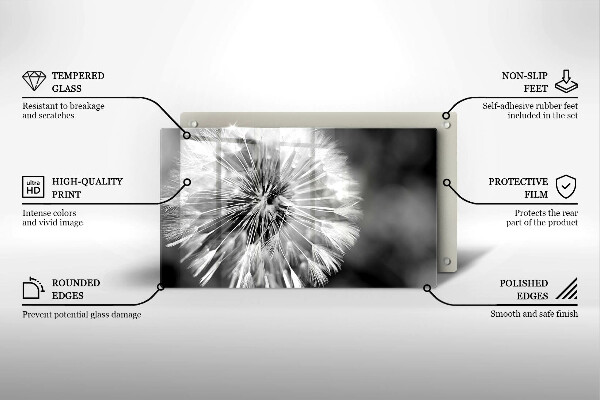 Üveg vágódeszka Finom gyermekláncfű