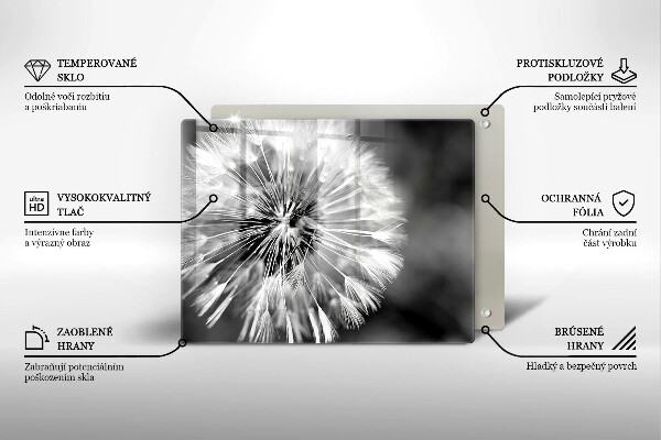 Üveg vágódeszka Finom gyermekláncfű