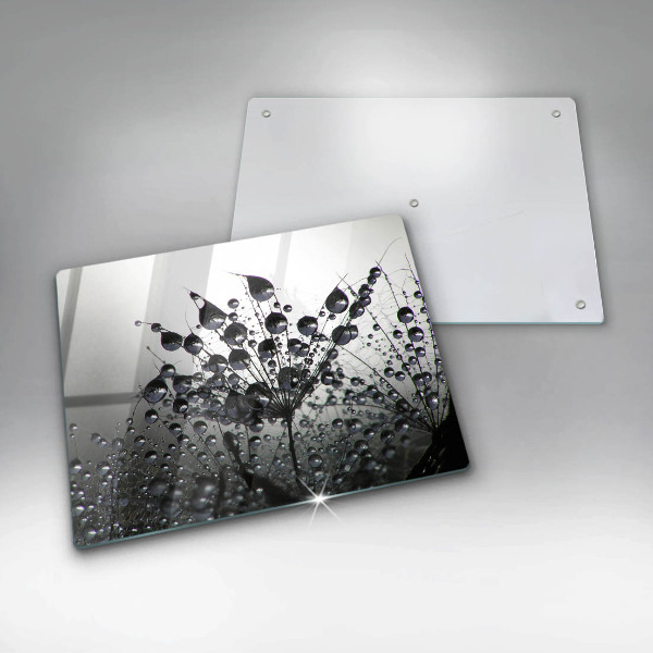 Üveg vágódeszka Pitypang és harmat