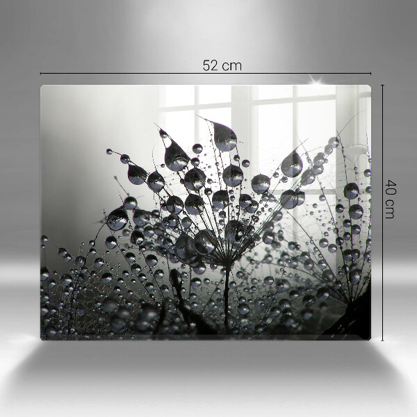 Üveg vágódeszka Pitypang és harmat