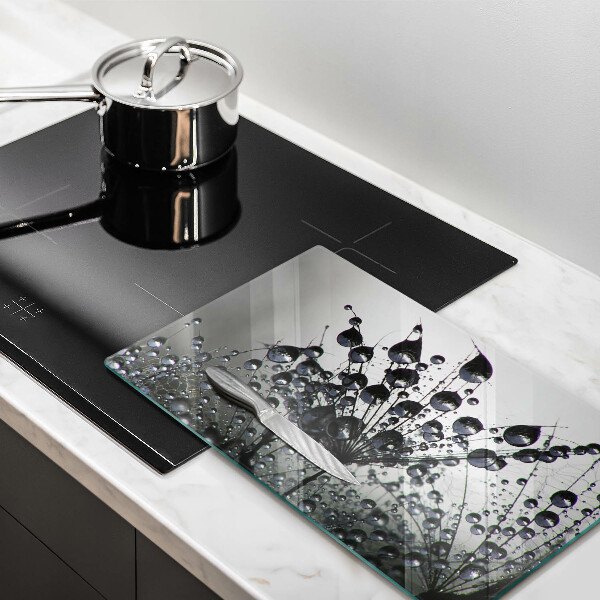 Üveg vágódeszka Pitypang és harmat