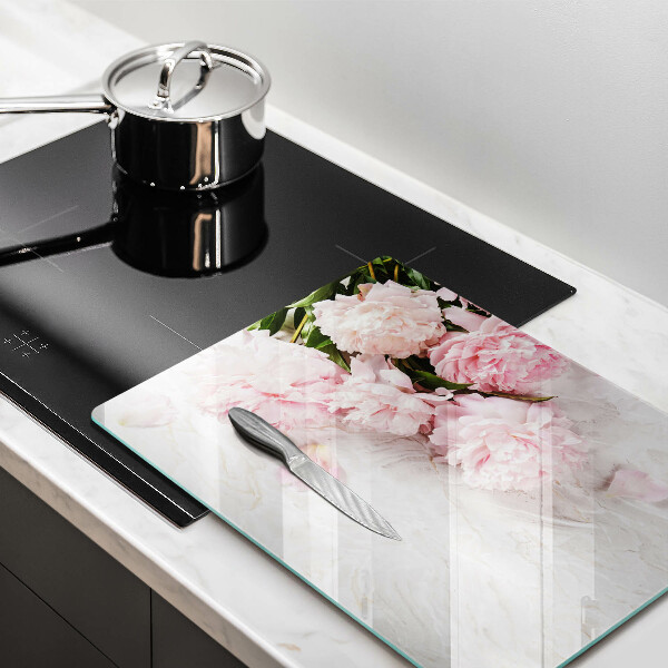 Üveg vágódeszka Finom rózsa virágok