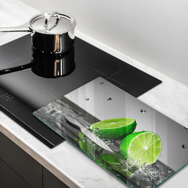 Üveg vágódeszka Lédús lime és víz