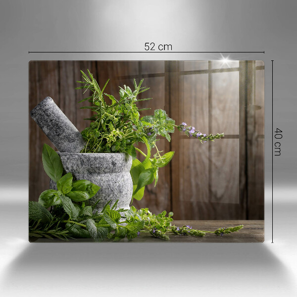 Üveg vágódeszka Gyógynövényeket és fát ültet