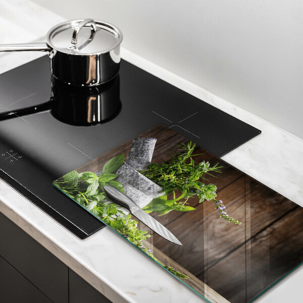 Üveg vágódeszka Gyógynövényeket és fát ültet