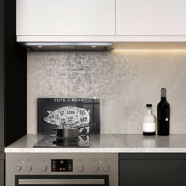 Üveg vágódeszka Sertéshús sertés