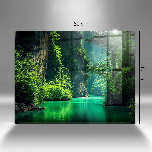 Üveg vágódeszka Lagúna táj