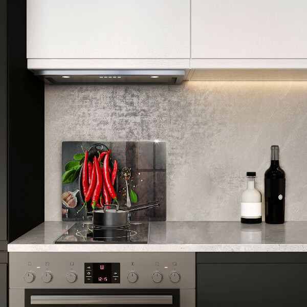 Üveg vágódeszka Piros chili paprika