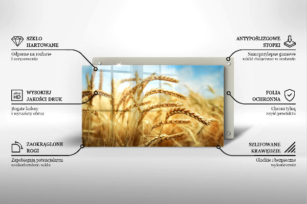 Üveg vágódeszka Kalász gabonafélék a területen