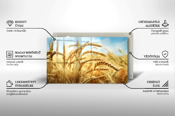 Üveg vágódeszka Kalász gabonafélék a területen