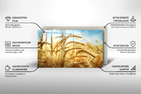 Üveg vágódeszka Kalász gabonafélék a területen