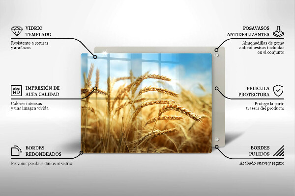 Üveg vágódeszka Kalász gabonafélék a területen