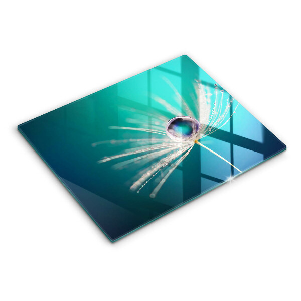 Üveg vágódeszka Harmat a pitypangon