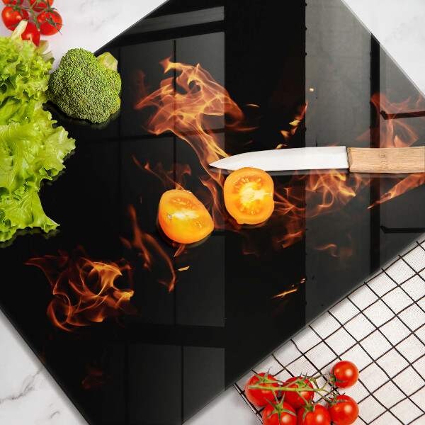Üveg vágódeszka Gyújts egy élő lángot