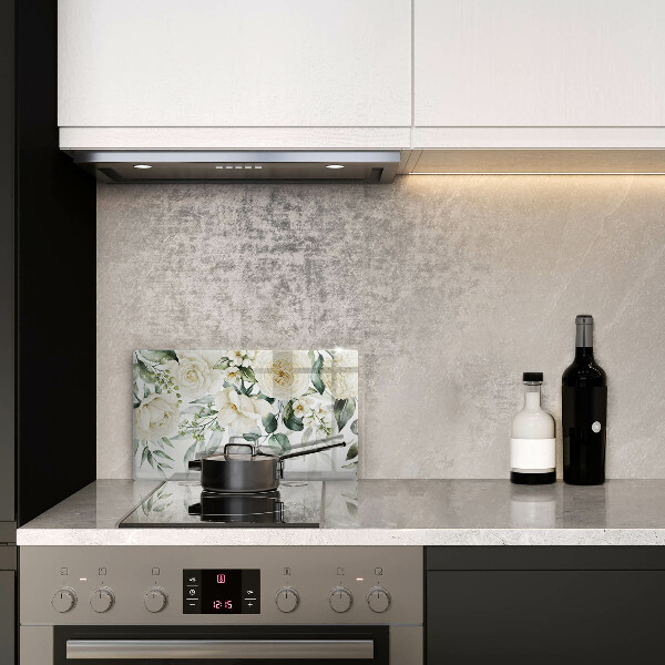 Üveg vágódeszka Akvarell virágok