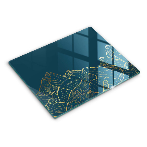 Üveg vágódeszka Absztrakt hegyek