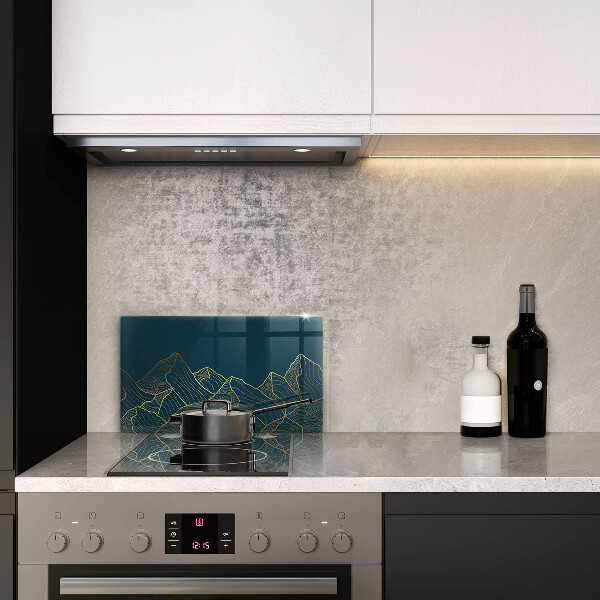 Üveg vágódeszka Absztrakt hegyek