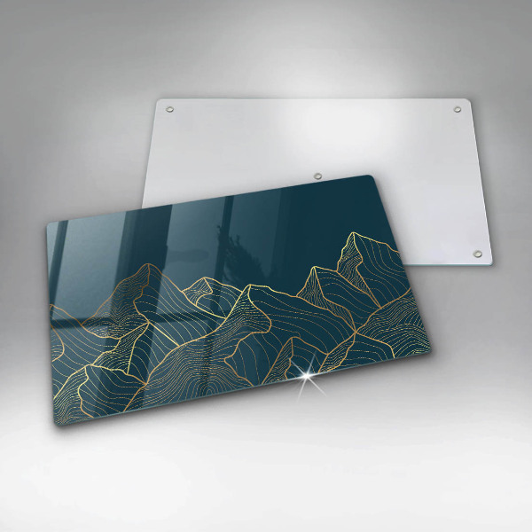 Üveg vágódeszka Absztrakt hegyek