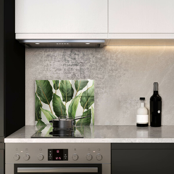 Üveg vágódeszka Banán levelek