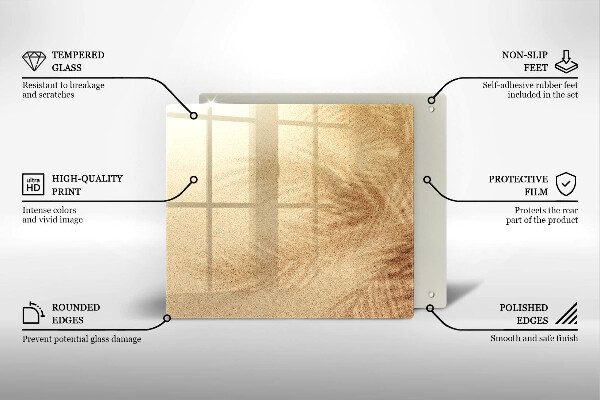 Üveg vágódeszka Tengerparti homokos nyaralás