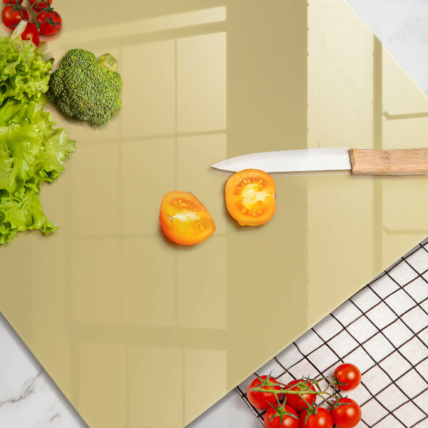 Üveg vágódeszka Sárga
