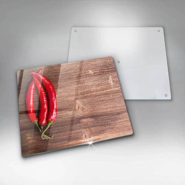 Üveg vágódeszka Chili paprika a fán