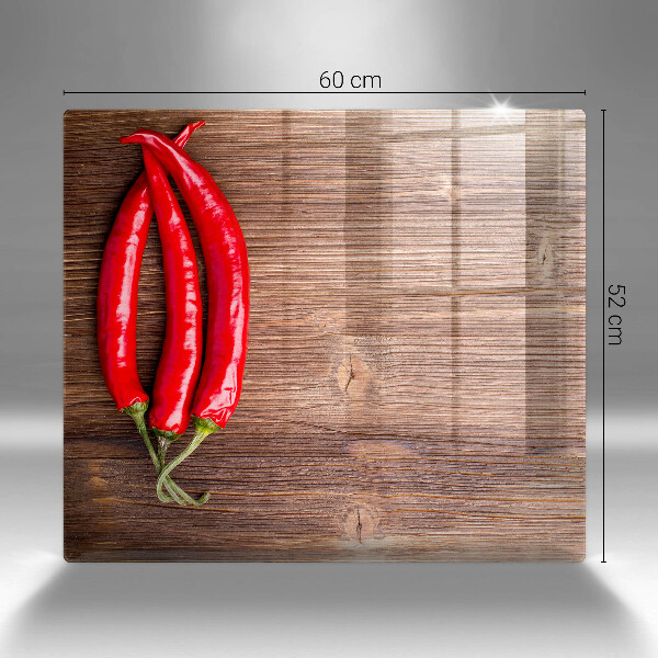 Üveg vágódeszka Chili paprika a fán