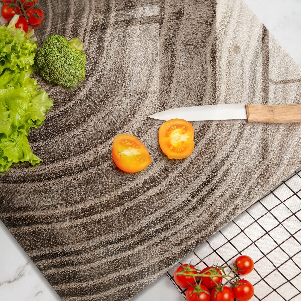 Üveg vágódeszka Fa gyűrűk