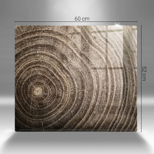 Üveg vágódeszka Fa gyűrűk