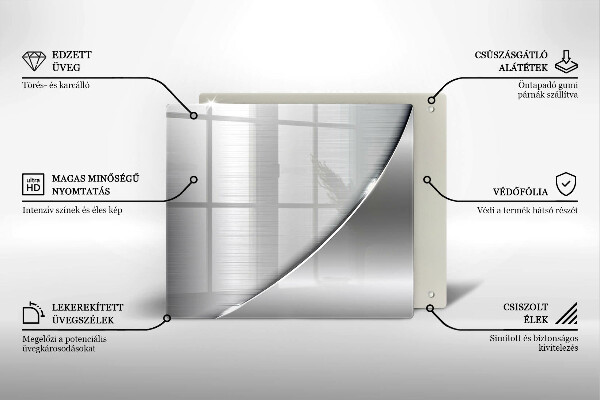 Üveg vágódeszka Fém formák