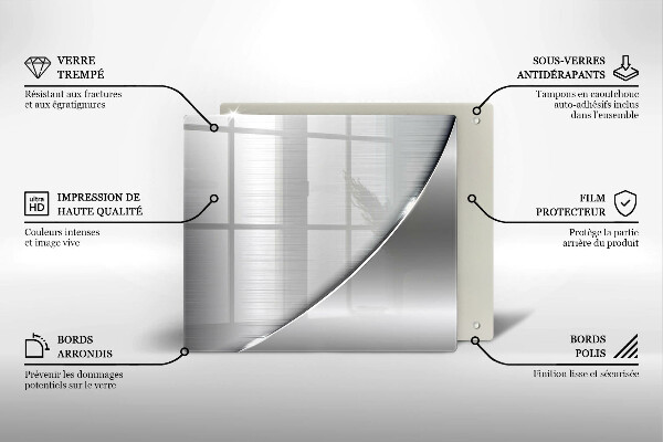 Üveg vágódeszka Fém formák