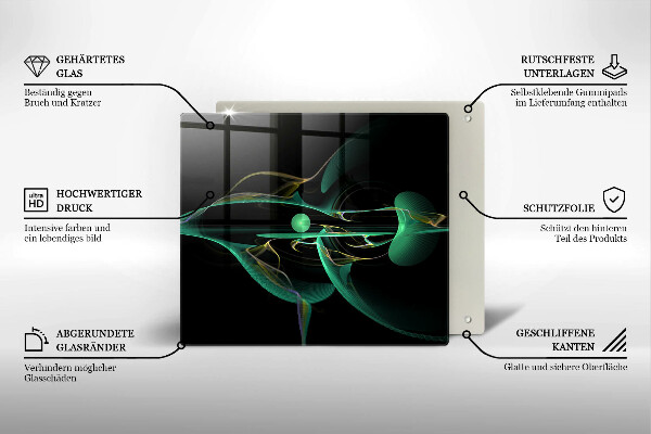 Üveg vágódeszka Modern absztrakció