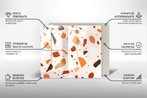 Üveg vágódeszka Dekoratív kőedény