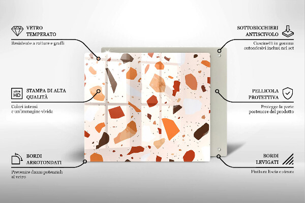 Üveg vágódeszka Dekoratív kőedény